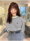 ブリーチなしダブルカラー×チェリーレッド