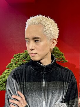 メリケンバーバーショップ トーキョー(MERICAN BARBERSHOP TYO) ハイライト/マッシュパーマ/ウルフ/アッシュブラック【嶋壽】217