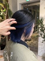 ヲタク(wotaku.)&nbsp;インナーカラーブルーネイビーカラーブルーブラックダブルカラー