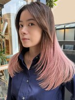 ロライマ 代官山(roraima)&nbsp;ロングレイヤーグラーデーションカラーピンクベージュ