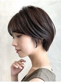 *岩田莉奈*うる艶カラー30代40代50代丸みショートひし形新宿