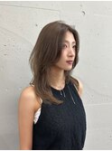 松尾菫菜/レイヤーカット/オリーブベージュ/ハッシュカット