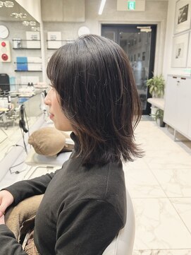 ラミ(L'ami) 【川添桃花】くびれボブ/ミディアムレイヤー/暗髪