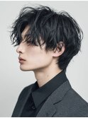 【Special OSAKA】メンズパーマ/黒髪/センターパート