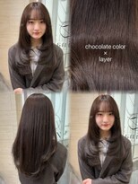 ジーナ 熊本(Zina)&nbsp;チョコレートブラウン/レイヤーカット