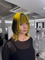 イロウ 山口どうもん店(IROW)&nbsp;デザインカラー/ミディアムレイヤー/イエロー/ブリーチ