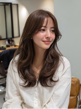 ハートテンセカンド 武蔵新城店(HEART2nd) 着物ヘア/ダークアッシュ/ミディアムレイヤーカット/武蔵新城