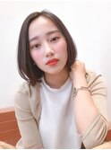 Say.ショートボブダークブラウンアッシュイメチェン前髪30代