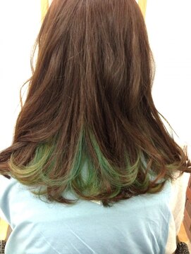 キー(kii) kii☆インナーポイントカラー緑、水色