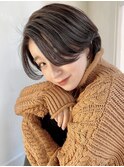 【センターパートハンサムボブ】＋髪質改善トリートメント