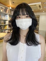 エイン(EYN) 地毛風カラー×くびれミディ/韓国/20代/くびれヘア/顔周り
