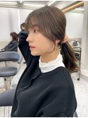 大人韓国風ヘア　韓国風レイヤースタイル　大人モテ透明感カラー