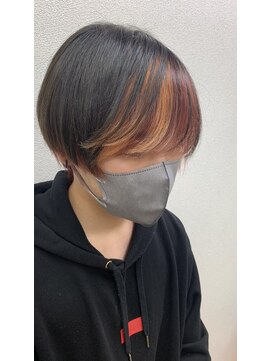 松本平太郎美容室 大宮店 メンズマッシュ+インナーカラー 10代、20代