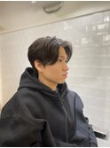 波巻き束感ショートツーブロックマッシュアップバングコンマヘア