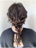 【担当KANNA】"王道"編みおろし×金箔ヘアセット♪