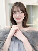 レア 表参道(L'ea)&nbsp;ミディアムヘア暗めカラーグランマッシュデザインカラー