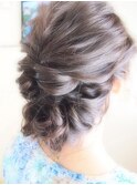 ヘアセット　編みおろし　メイク　成人式　着付け