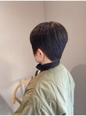 ショートレイヤー/ツヤブラウンカラー