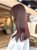 顔まわりカット/ レッドブラウン9トーン