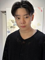 ノラ ギンザ(NORA GINZA)&nbsp;シースルーマッシュコンマヘアダウンパーマウルフ韓国ヘア黒髪