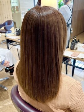 グランデュール 東静岡池田店(GRANDEUR) ミルクティーベージュダブルカラーケアブリーチグレージュ40代