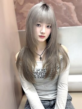 ロンドガーネット 池袋(Lond garnet) ミニウルフレイヤーカット顔周り前髪韓国ミディアムロング/池袋