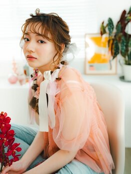 ヘアメイクアンドセットサロン リッコ(Hair make&set salon Ricco)の写真/【梅田・茶屋町】イベント前ヘアセット★推し活も大歓迎♪メイクもお任せ！平日朝7時から予約可◎
