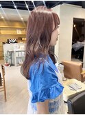 ブリーチなしピンクカラーラベンダーカラーピンクブラウン/中西