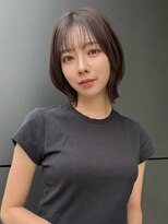 トルネード(TORNADO)&nbsp;切りっぱなしボブパーマ外ハネシースルーバング小顔t106