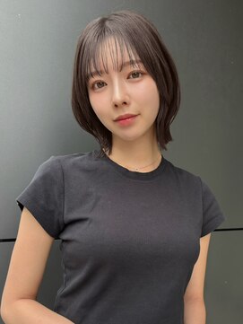 トルネード(TORNADO) 切りっぱなしボブパーマ外ハネシースルーバング小顔t106