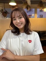 ジル ヘアデザイン ナンバ(JILL Hair Design NAMBA)&nbsp;レイヤーカット/くびれヘア/ココアブラウン/レイヤー