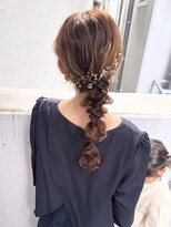 シュリット(schritt)&nbsp;ゆるふわ玉ねぎ編みおろしヘア　バックカチューシャ渋谷mutsuki