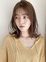 リヤン 表参道(lyann) うるツヤレイヤーカット前髪エアリーカールピンクベージュ