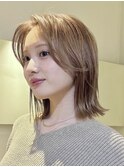 Yハッシュレイヤーボブ/顔周りカット/ミディアムレイヤー韓国