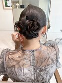 ヘアセット/ヘアアレンジ/ワンホンレイヤー/ダークブルー/矢場町