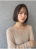 【工藤武士】艶切りっぱなしボブ×ダークベージュ【門前仲町】