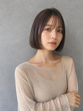 リア トーキョー(Lia TOKYO) 【工藤武士】艶切りっぱなしボブ×ダークベージュ【門前仲町】