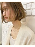 【F.】ミニボブハイトーンアッシュベージュ