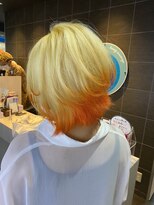 ブルーバイブレーション BlueVibration&nbsp;鬼滅カラー＿オレンジ＿外ハネ＿ボブ