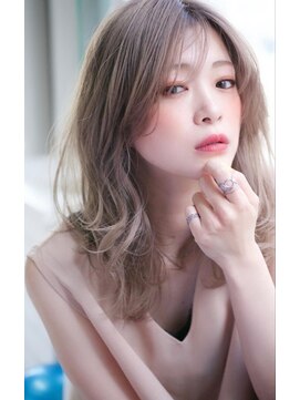 アスタリスク(asterisk) 【asterisk】ブリーチダブルカラーで大人ベージュ