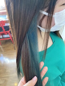 ヘッドクォーターズ(Head Quarters) ターコイズブルーのインナーカラー