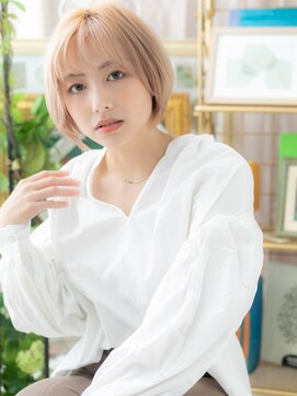 カバーヘア ブリス 戸田公園西口店(COVER HAIR bliss) 外国人風金髪ボブ小顔シースルーパングc5戸田公園20代30代40代