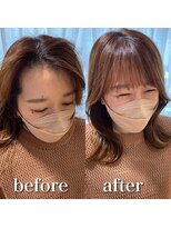 ネオリーブ チロル 横浜西口店(Neolive CiroL.)&nbsp;前髪のクセを解消☆クロスパーマ　縮毛矯正