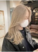 韓国風レイヤーカット×ケアブリーチハイトーンカラー