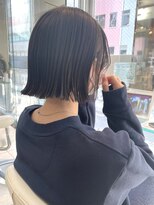 ヘアアンドデイスパ アグー(hair&dayspa AGU) 【横須賀中央 AGU】顎ライン× 切りっぱなしボブ
