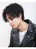ビジネス爽やかメンズ黒髪メンズスパイラルマッシュツイスト