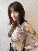 三軒茶屋_レディース_セミロング_くびれ巻き_コテ巻き_ブラウン_