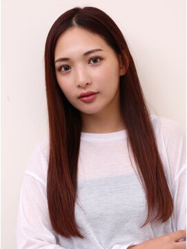 ヨファ ヘアー(YOFA hair) 大人可愛い似合わせ前髪ストレートロングピンクベージュ1001