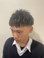 銀座マツナガ 浅草店 黒髪短髪/ツーブロショートマッシュ/フェード/学生