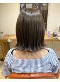 グレージュブラウン外ハネショートボブ脱白髪染め髪質改善浦和